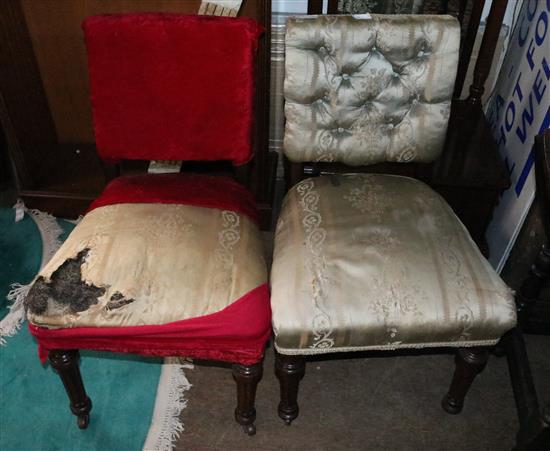 Two Victorian chairs(-)